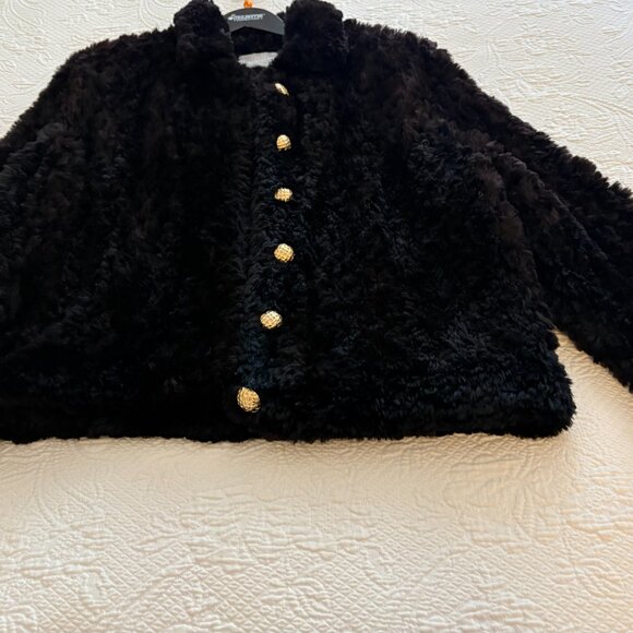 Woman's Black Paula Lishman Sheared Knit Beaver Fur Jacket – New Without Tags - Picture 7 of 7